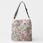 Waterverf Flowers Crossbody Tas (Achterkant)