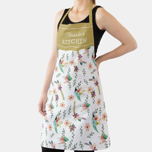 Waterverf Flowers Custom Kitchen Unisex Schort (Insitu)