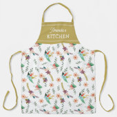 Waterverf Flowers Custom Kitchen Unisex Schort (Voorkant)