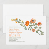 Waterverf Flowers-Cute Bloemen Engagement Party Kaart (Voorkant / Achterkant)