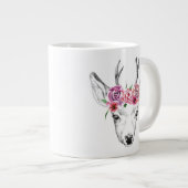 Waterverf Flowers Deer Grote Koffiekop (Voorkant rechts)