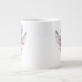Waterverf Flowers Deer Grote Koffiekop (Voorkant)