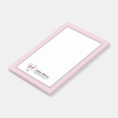 Waterverf Flowers Deer | Jouw namen toevoegen Post-it® Notes (Schuin)