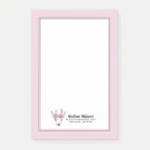 Waterverf Flowers Deer | Jouw namen toevoegen Post-it® Notes (Voorkant)