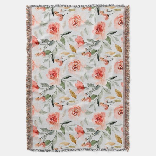 Waterverf Flowers Deken (Voorkant Verticaal)