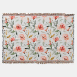  Waterverf Flowers  Deken