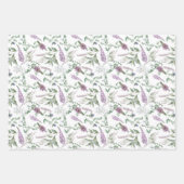 Waterverf Flowers die papierbladen overvullen Inpakpapier Vel (Voorkant 3)