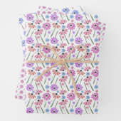 Waterverf Flowers die papierset overvullen Inpakpapier Vel (In situ)