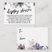 Waterverf Flowers Display Vrijgezellenfeest Informatiekaartje (Voorkant / Achterkant)