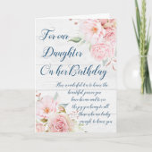 Waterverf Flowers Dochter Birthday Card Kaart (Voorkant)