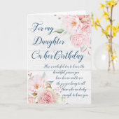 Waterverf Flowers Dochter Birthday Card Kaart (Gele Bloem)