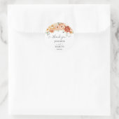 Waterverf Flowers Elegant Botanical Bedankt Ronde Sticker (Tas)