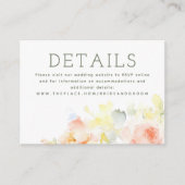 Waterverf Flowers Elegant Kleine Details Informatiekaartje (Voorkant)