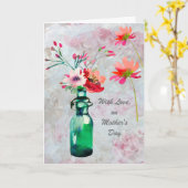 Waterverf Flowers Elegant Moederdag Card Kaart (Gele Bloem)