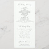 Waterverf Flowers Elegant Trendy Trouwprogramma's Programmakaart (Achterkant)