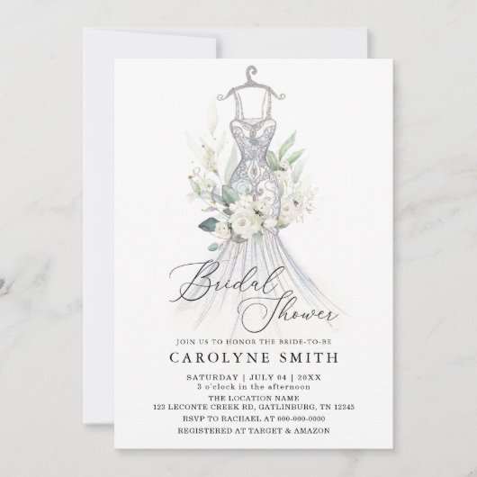 Waterverf Flowers en Greenery Vrijgezellenfeest Kaart (Voorkant)