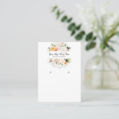 Waterverf Flowers en lace Earring Display Visitekaartje (Staand voorkant)