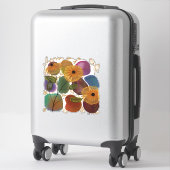 Waterverf Flowers en Rocks  Sticker (Koffer)