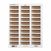 Waterverf Flowers en Rustic Wood Wedding Address Etiket (Full Sheet)