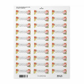 Waterverf Flowers Etiket (Full Sheet)