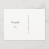 Waterverf Flowers | Faux Glitter Afstudeerfeest Uitnodiging Briefkaart (Achterkant)