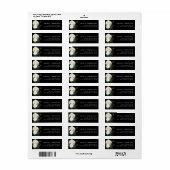 Waterverf Flowers & Faux Gold Glitter krijtbord Etiket (Full Sheet)