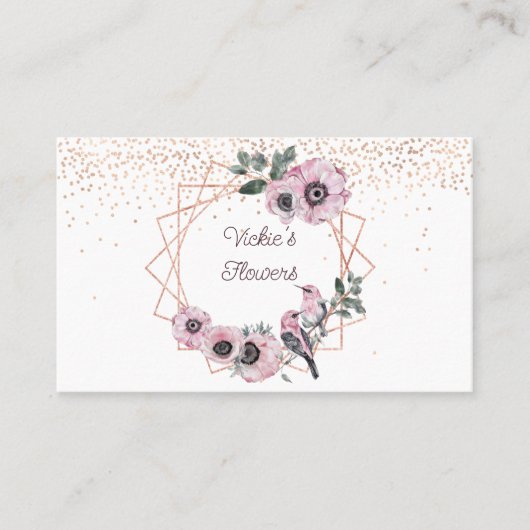 Waterverf Flowers Florist Shop Visitekaartje (Voorkant)