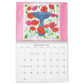 Waterverf Flowers Garden Agenda Kalender (Feb 2027)