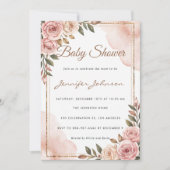  Waterverf Flowers Garden Baby shower Kaart (Voorkant)