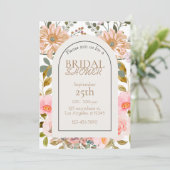 Waterverf Flowers Garden Bridal Shower Kaart (Staand voorkant)