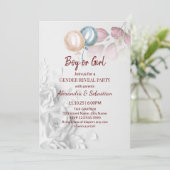 Waterverf Flowers Genderonthulling Kaart (Staand voorkant)