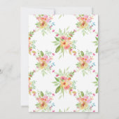 Waterverf Flowers Geometric Wedding Invitation Kaart (Achterkant)