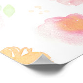 Waterverf Flowers Girls Name Kinder Room Nursery Poster (Hoek)