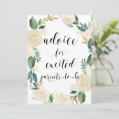 Waterverf Flowers Gold Glitter Advice for Parents Advieskaart (Staand voorkant)