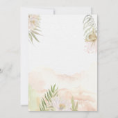 Waterverf Flowers Gold Lijst Quinceañera Kaart (Achterkant)