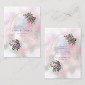 Waterverf Flowers Goud Lijst Professioneel Trendy Visitekaartje (Voorkant / Achterkant)