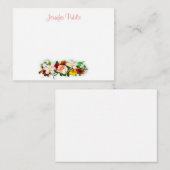 Waterverf Flowers Handgeschreven Tekst Sjabloon (Voorkant / Achterkant)