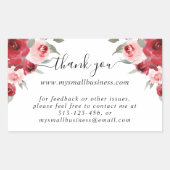 waterverf Flowers Hartelijk dank Bedrijfsinformati Rechthoekige Sticker (Voorkant)