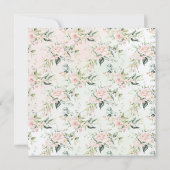 Waterverf Flowers Hebrew Bat Mitzvah Uitnodiging (Achterkant)