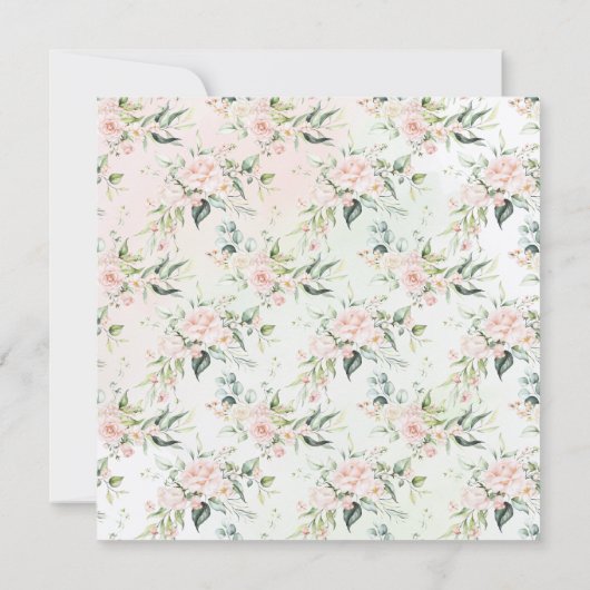 Waterverf Flowers Hebrew Bat Mitzvah Uitnodiging (Achterkant)