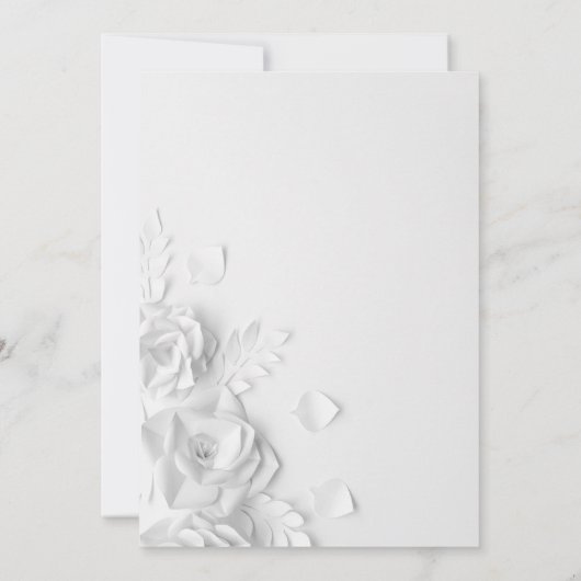 Waterverf Flowers Honeymoon Shower Kaart (Achterkant)