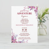 Waterverf Flowers Honeymoon Shower Kaart (Staand voorkant)