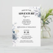 Waterverf Flowers Honeymoon Shower Kaart (Staand voorkant)