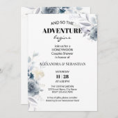 Waterverf Flowers Honeymoon Shower Kaart (Voorkant / Achterkant)