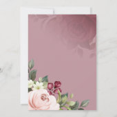 Waterverf Flowers Honeymoon Shower Kaart (Achterkant)