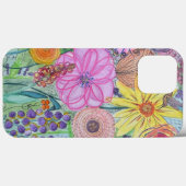Waterverf Flowers iPhone case (Achterkant (horizontaal))