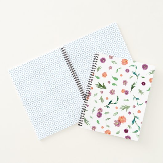 Waterverf Flowers Journal voor reizen en notities Notitieboek (Binnen)