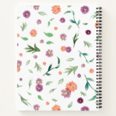 Waterverf Flowers Journal voor reizen en notities Notitieboek (Achterkant)