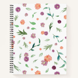 Waterverf Flowers Journal voor reizen en notities Notitieboek