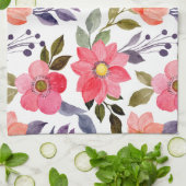 Waterverf Flowers Kitchen Towel Theedoek (Gevouwen)